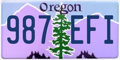 OR license plate 987EFI