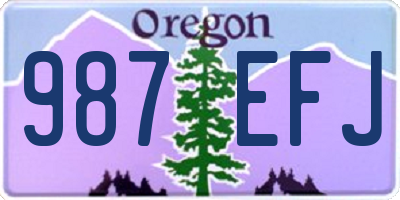 OR license plate 987EFJ