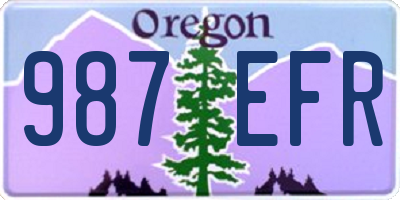 OR license plate 987EFR