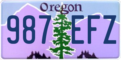 OR license plate 987EFZ