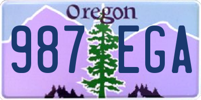 OR license plate 987EGA