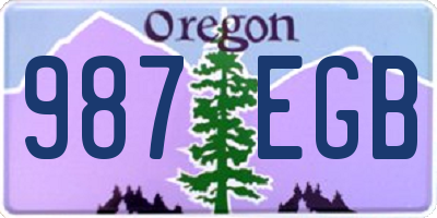 OR license plate 987EGB