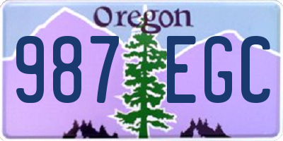 OR license plate 987EGC