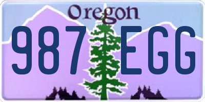 OR license plate 987EGG