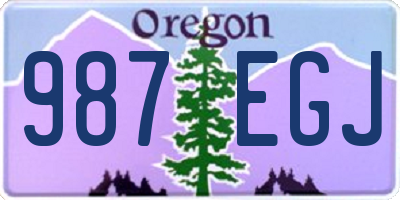 OR license plate 987EGJ