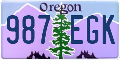 OR license plate 987EGK