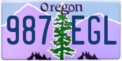 OR license plate 987EGL