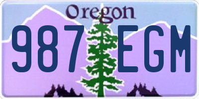 OR license plate 987EGM