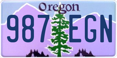OR license plate 987EGN