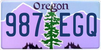 OR license plate 987EGQ