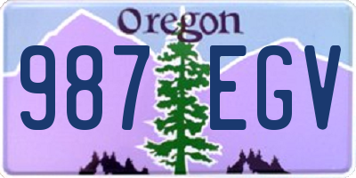 OR license plate 987EGV