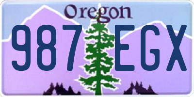 OR license plate 987EGX