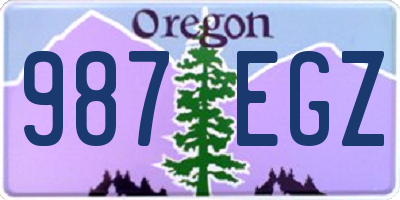 OR license plate 987EGZ