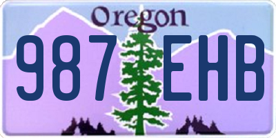 OR license plate 987EHB