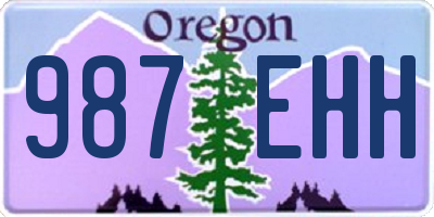 OR license plate 987EHH