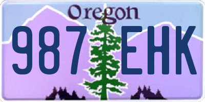 OR license plate 987EHK