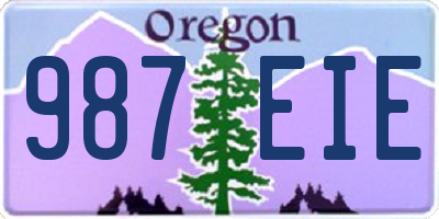OR license plate 987EIE