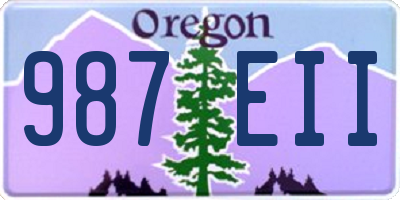 OR license plate 987EII