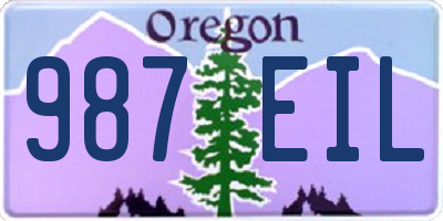 OR license plate 987EIL