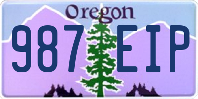 OR license plate 987EIP