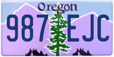 OR license plate 987EJC