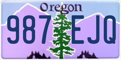 OR license plate 987EJQ