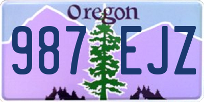 OR license plate 987EJZ