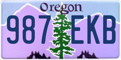OR license plate 987EKB