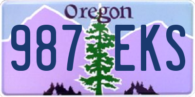 OR license plate 987EKS