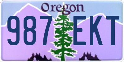 OR license plate 987EKT