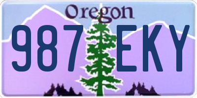 OR license plate 987EKY