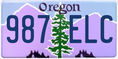 OR license plate 987ELC