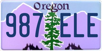 OR license plate 987ELE
