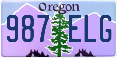 OR license plate 987ELG