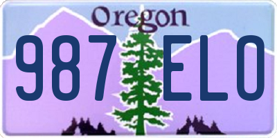 OR license plate 987ELO
