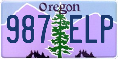 OR license plate 987ELP