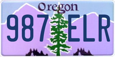 OR license plate 987ELR