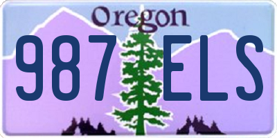 OR license plate 987ELS