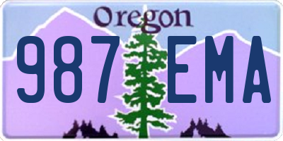 OR license plate 987EMA