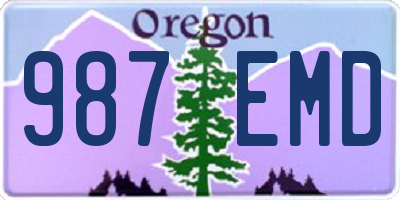 OR license plate 987EMD