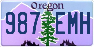 OR license plate 987EMH