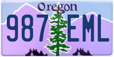 OR license plate 987EML