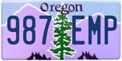 OR license plate 987EMP