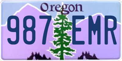 OR license plate 987EMR