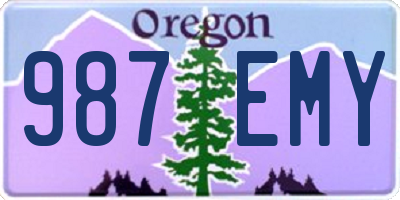 OR license plate 987EMY