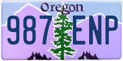 OR license plate 987ENP