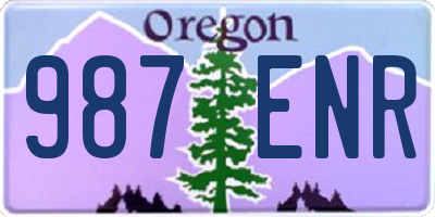 OR license plate 987ENR
