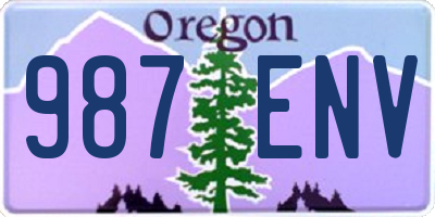 OR license plate 987ENV