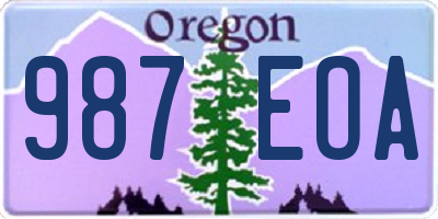 OR license plate 987EOA