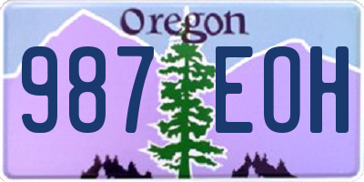 OR license plate 987EOH